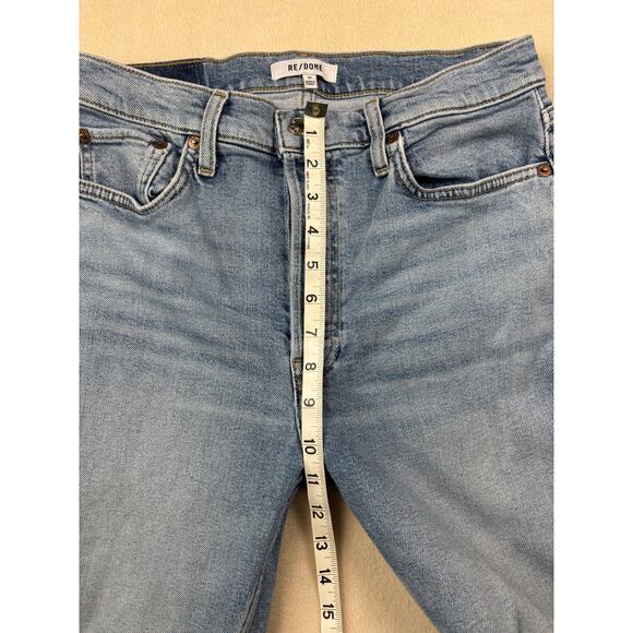 RE/DONE womens 90’s high rise ankle crop in light dusk destroy size 29 - Picture 5 of 10